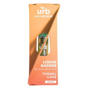 URB Liquid Badder Cartridge 2.2G infused with D8, THCA, THCB, & THCP - Funnel Cake (Indica)