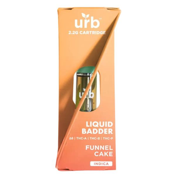 URB Liquid Badder Cartridge 2.2G infused with D8, THCA, THCB, & THCP - Funnel Cake (Indica)