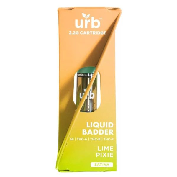 URB Liquid Badder Cartridge 2.2G infused with D8, THCA, THCB, & THCP - Lime Pixie (Sativa)