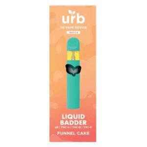 URB Liquid Badder Rechargeable Disposable Vape Pen 3G - Funnel Cake (Indica)