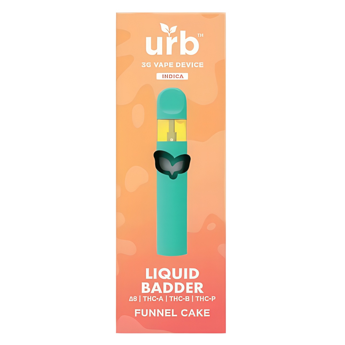 URB Liquid Badder Rechargeable Disposable Vape Pen 3G - Funnel Cake (Indica)