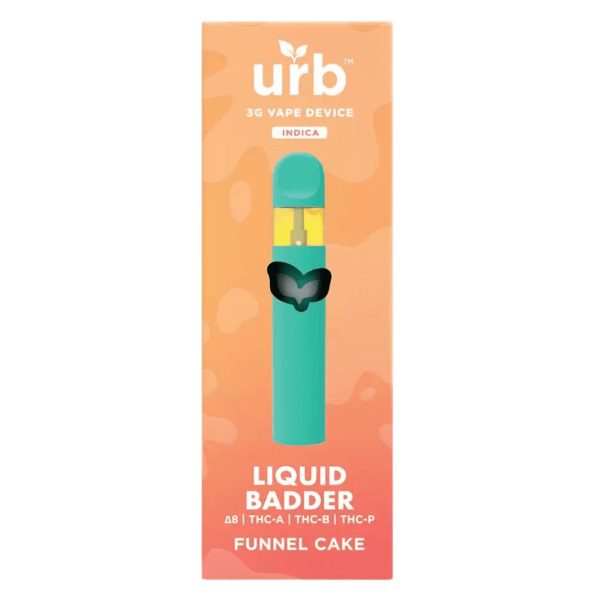 URB Liquid Badder Rechargeable Disposable Vape Pen 3G - Funnel Cake (Indica)