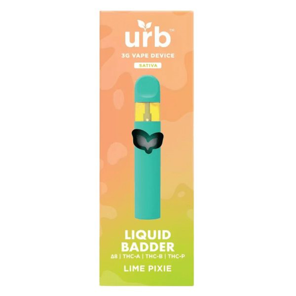 URB Liquid Badder Rechargeable Disposable Vape Pen 3G - Lime Pixie (Sativa)
