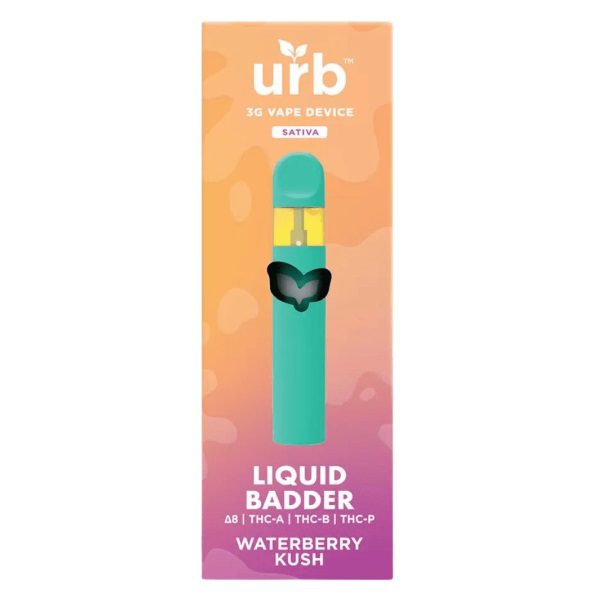 URB Liquid Badder Rechargeable Disposable Vape Pen 3G - Waterberry Kush (Sativa)