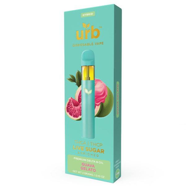URB Live Sugar Rechargeable and Disposable Vape Pens 3G - Guava Gelato (Hybrid)