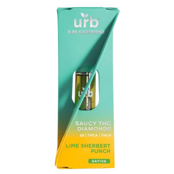 URB Saucy THC Diamonds Cartridge 2.2G - Lime Sherbert Punch (Sativa)