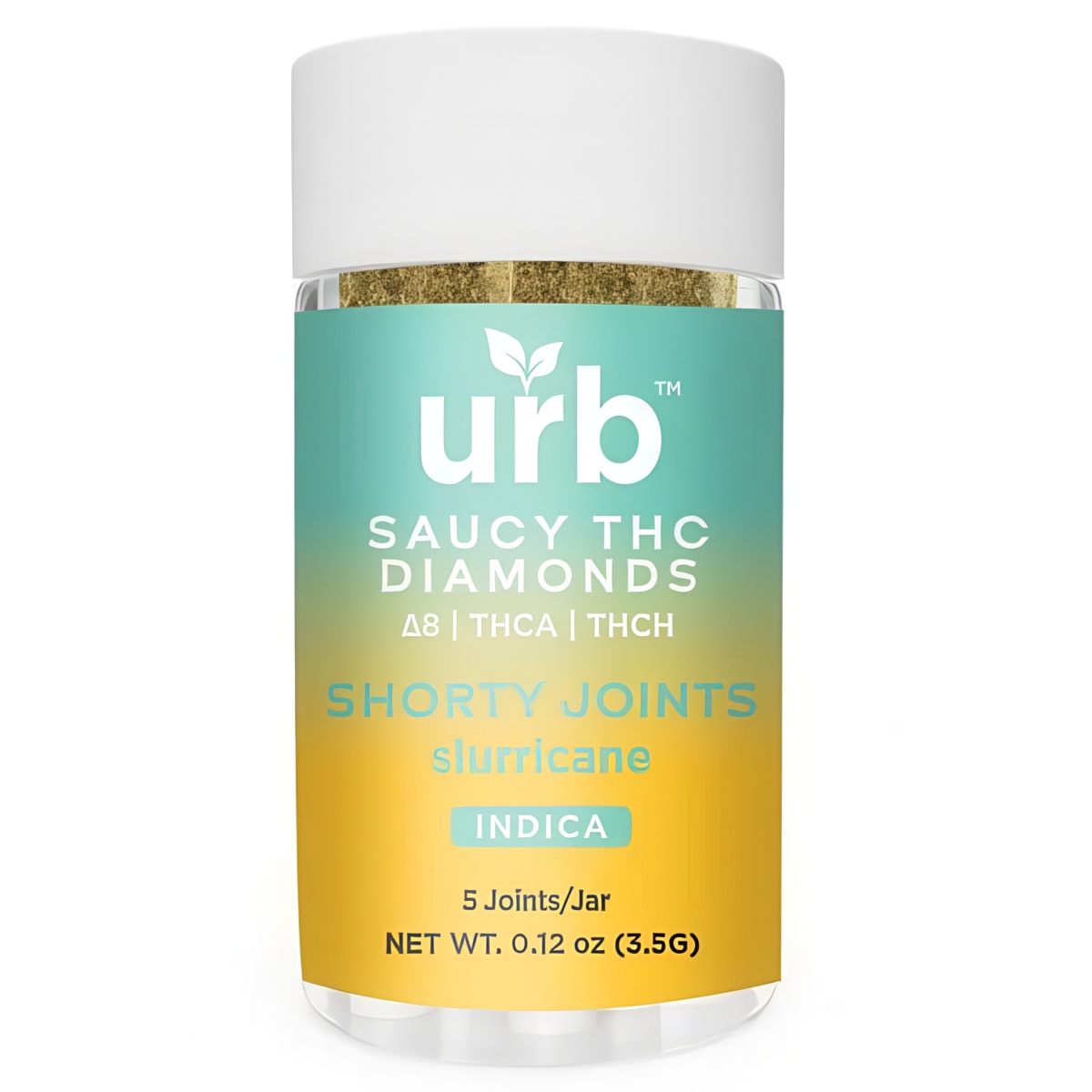 URB Saucy THC Diamonds Shorty Joints 3.5G | 5ct - Slurricane (Indica)