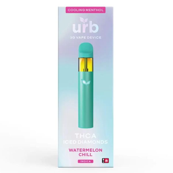 URB THC-A Iced Diamonds Disposable 3G - Watermelon Chill (Indica)