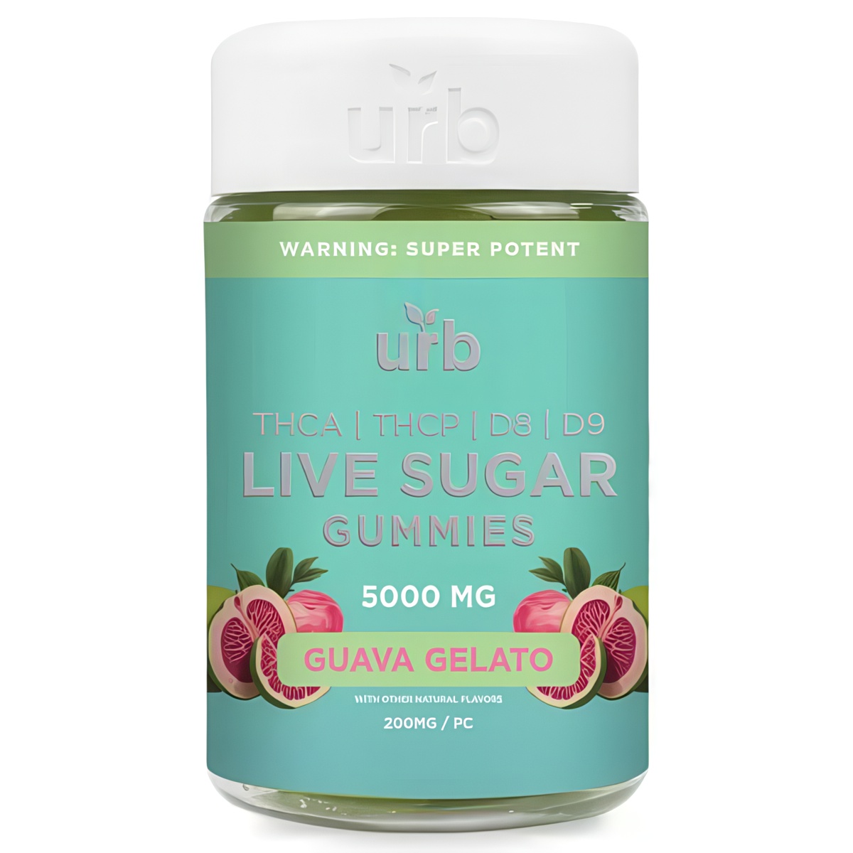 URB THC-A Live Sugar Gummies 5000mg - Guava Gelato