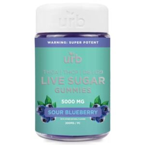 URB THC-A Live Sugar Gummies 5000mg - Sour Blueberry