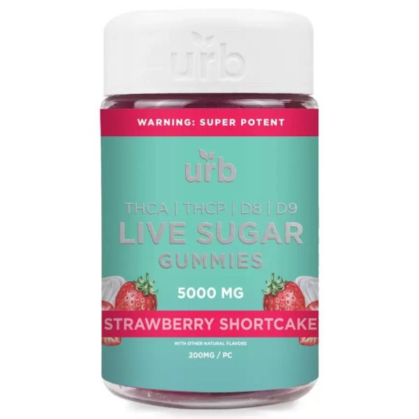 URB THC-A Live Sugar Gummies 5000mg - Strawberry Shortcake
