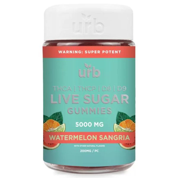 URB THC-A Live Sugar Gummies 5000mg - Watermelon Sangria
