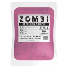 Zombi Delta 9 Gummies 500mg infused with D9, & CBD - Pink Lemonade flavor
