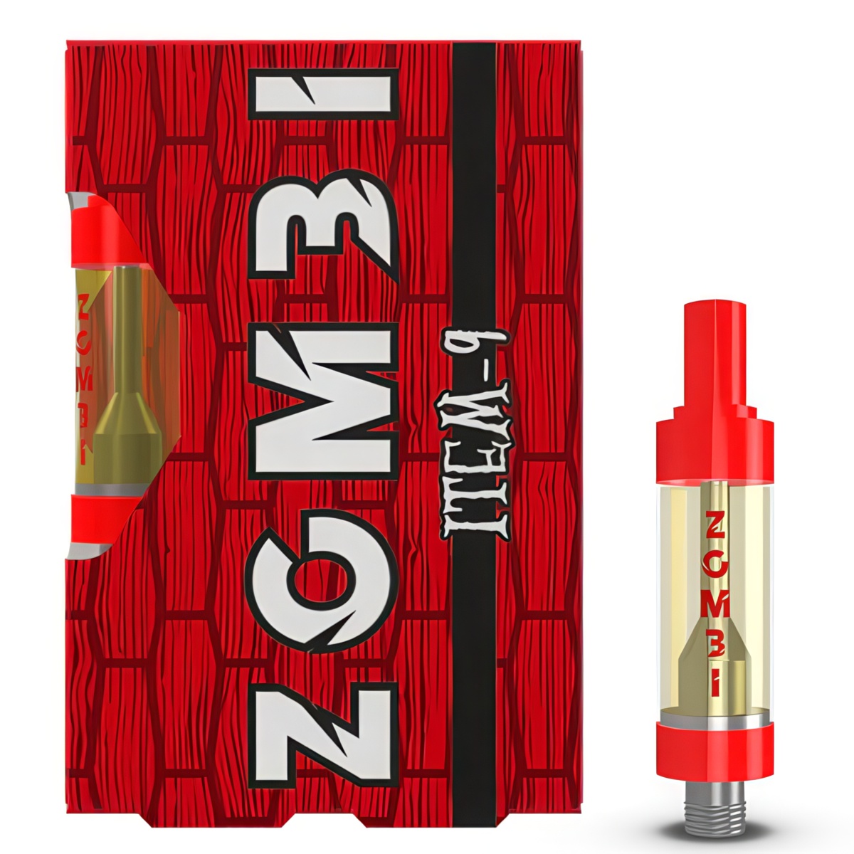 Zombi Live Badder 2G cartridge infused with live badder D8 - Item-9 (Hybrid) Strain