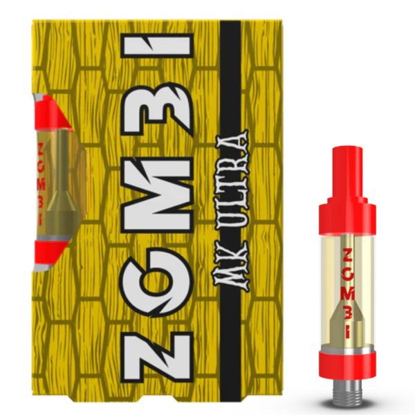 Zombi Live Badder 2G cartridge infused with live badder D8 - Mk Ultra (Indica) Strain