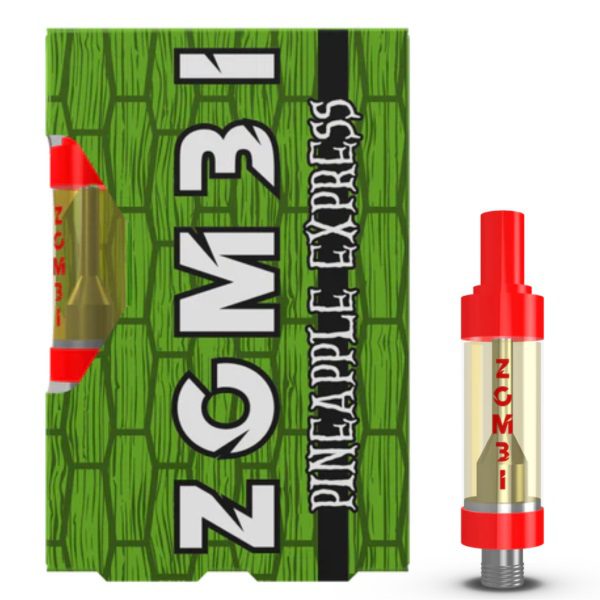 Zombi Live Badder 2G cartridge infused with live badder D8 - Pineapple Express (Sativa) Strain