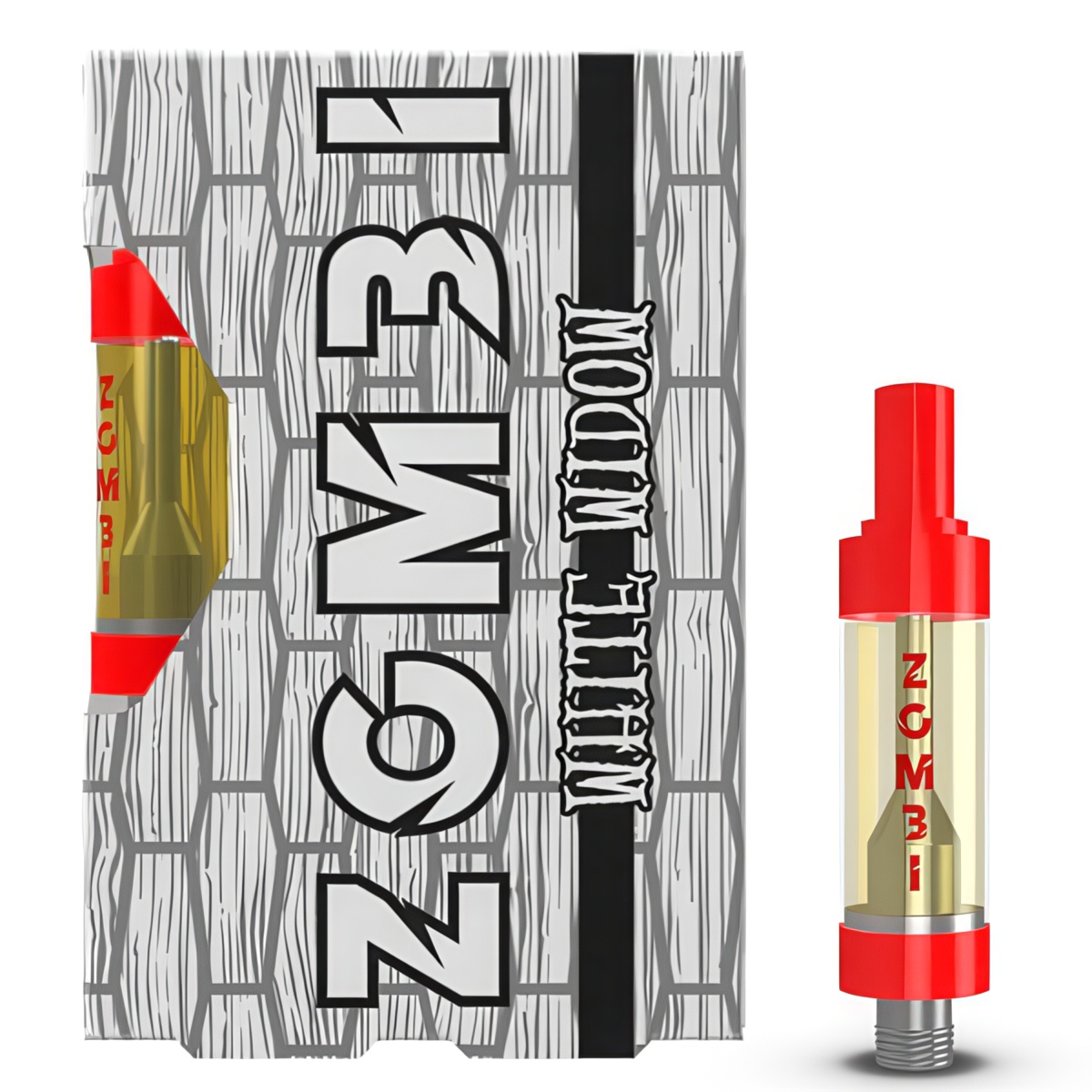 Zombi Live Badder 2G cartridge infused with live badder D8 - White Widow (Sativa) Strain