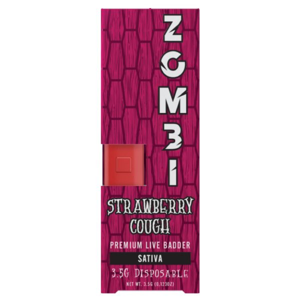 Zombi Live Badder 3.5G disposable infused with live badder D8 -Strawberry Cough (Sativa)