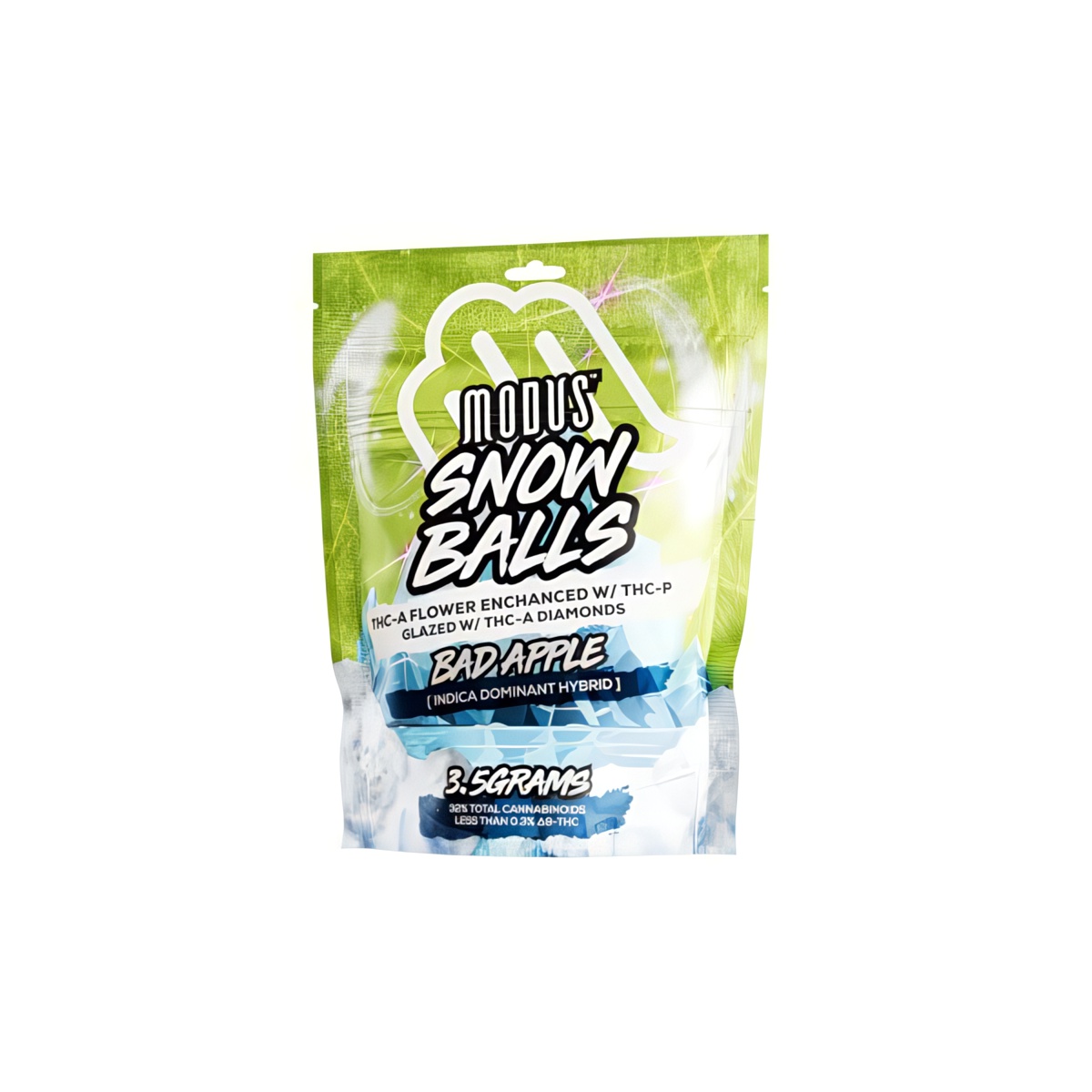Modus Snow Balls THC-A Diamonds Flower 3.5g - Bad Apple Flavor