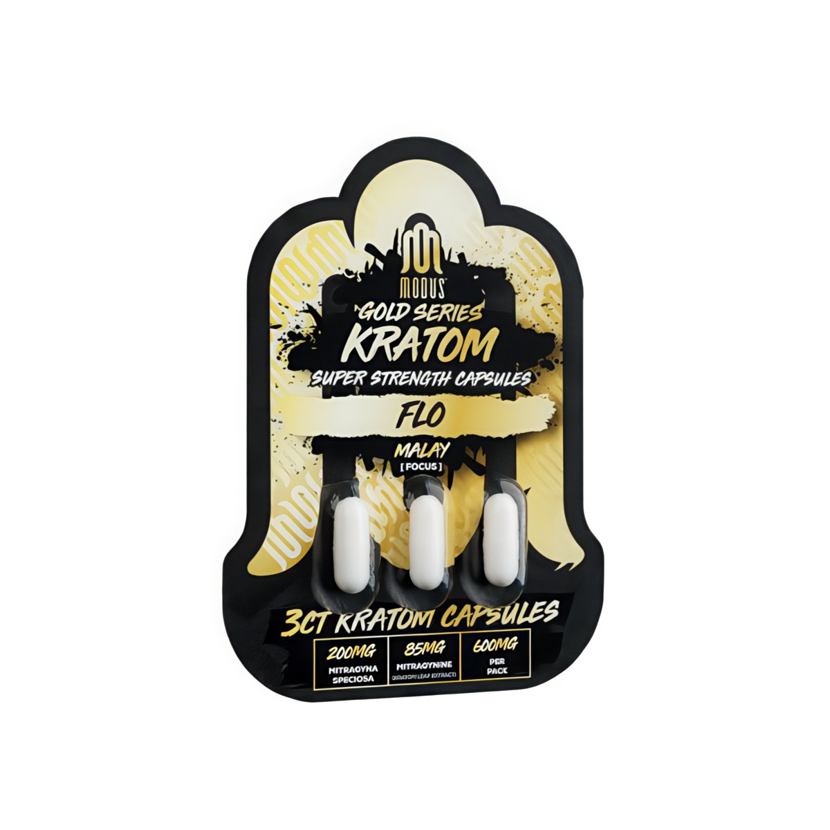 Modus Gold Series Kratom Super Strength Capsules 3c - flo/maylay