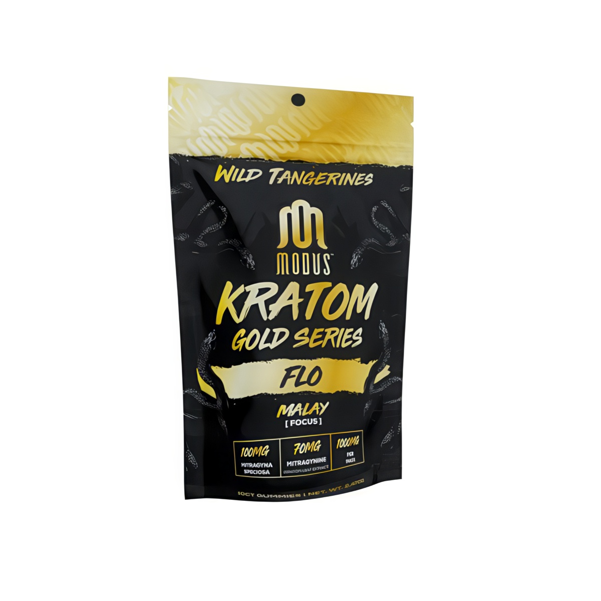 Modus Kratom Gold Series Gummies 1000mg | 10ct - Flo/Maylay - Wild Tangerines
