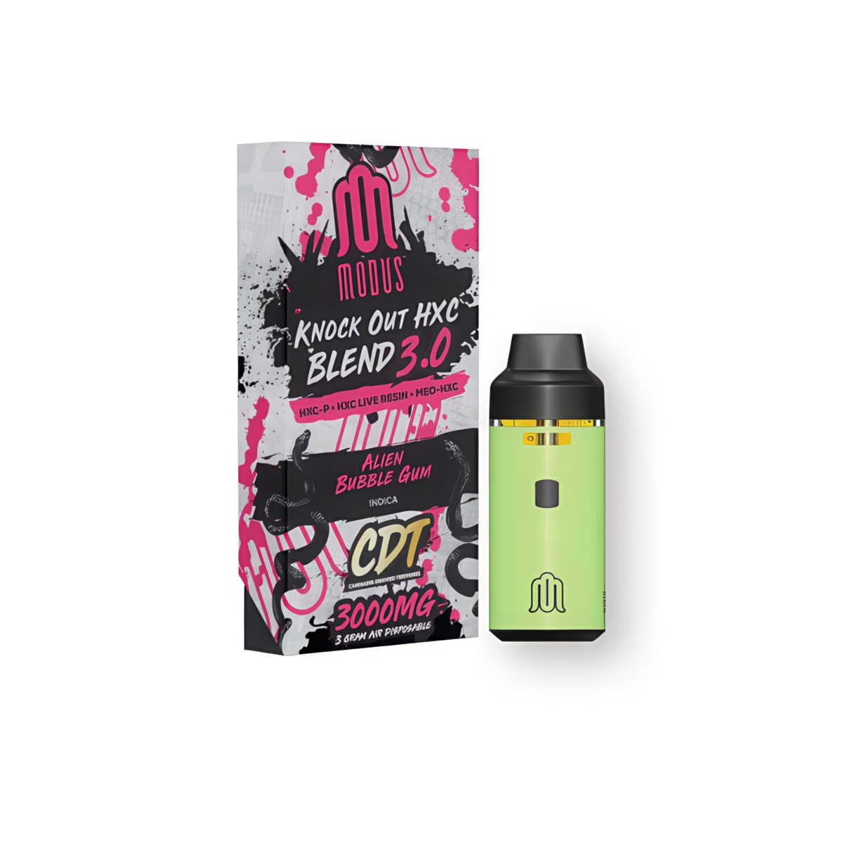 Modus Knockout Blend HXC Live Resin Disposables 3000mg - Alien Bubblegum
