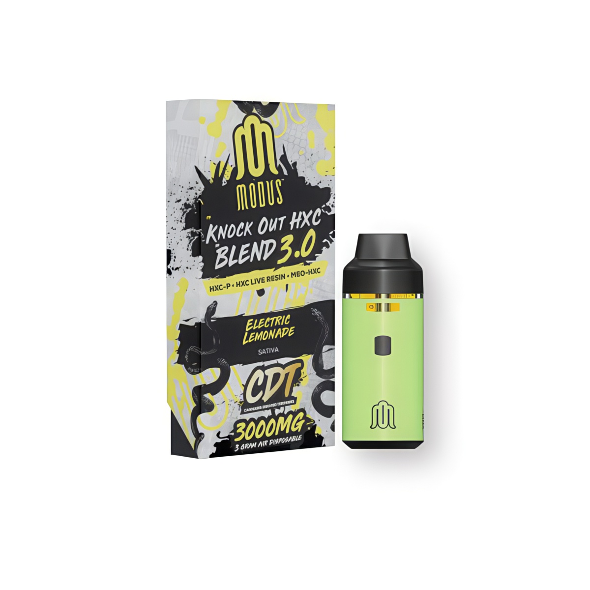 Modus Knockout Blend HXC Live Resin Disposables 3000mg - Electric Lemonade