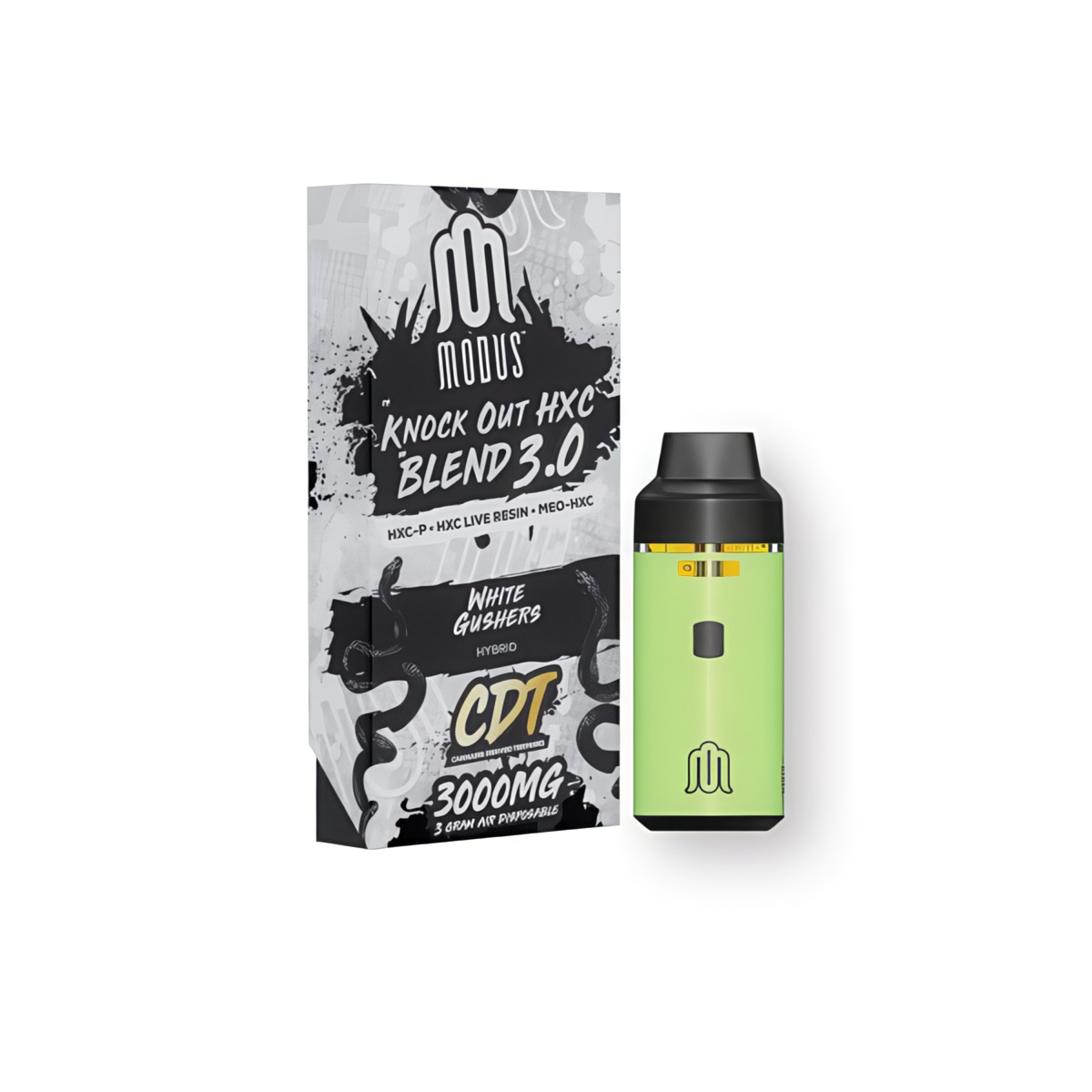Modus Knockout Blend HXC Live Resin Disposables 3000mg - White Gushers
