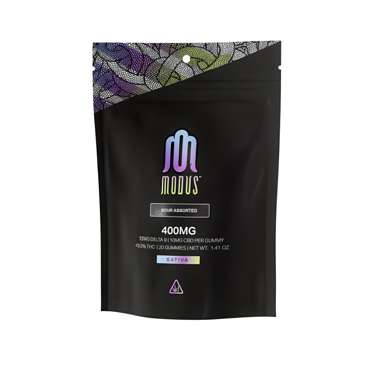 Modus Delta-9 and CBD 1:1 Gummy 400mg - Sour Assorted Flavor