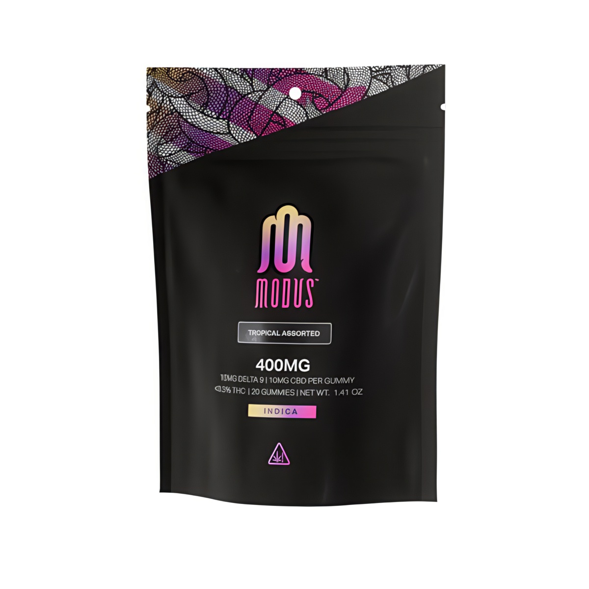 Modus Delta-9 and CBD 1:1 Gummy 400mg - Tropical Assorted Flavor