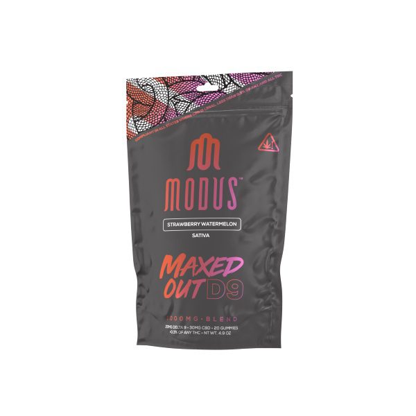 Maxxed Out CBD-Delta 9 Gummies 1000MG - Strawberry Watermelon Flavor
