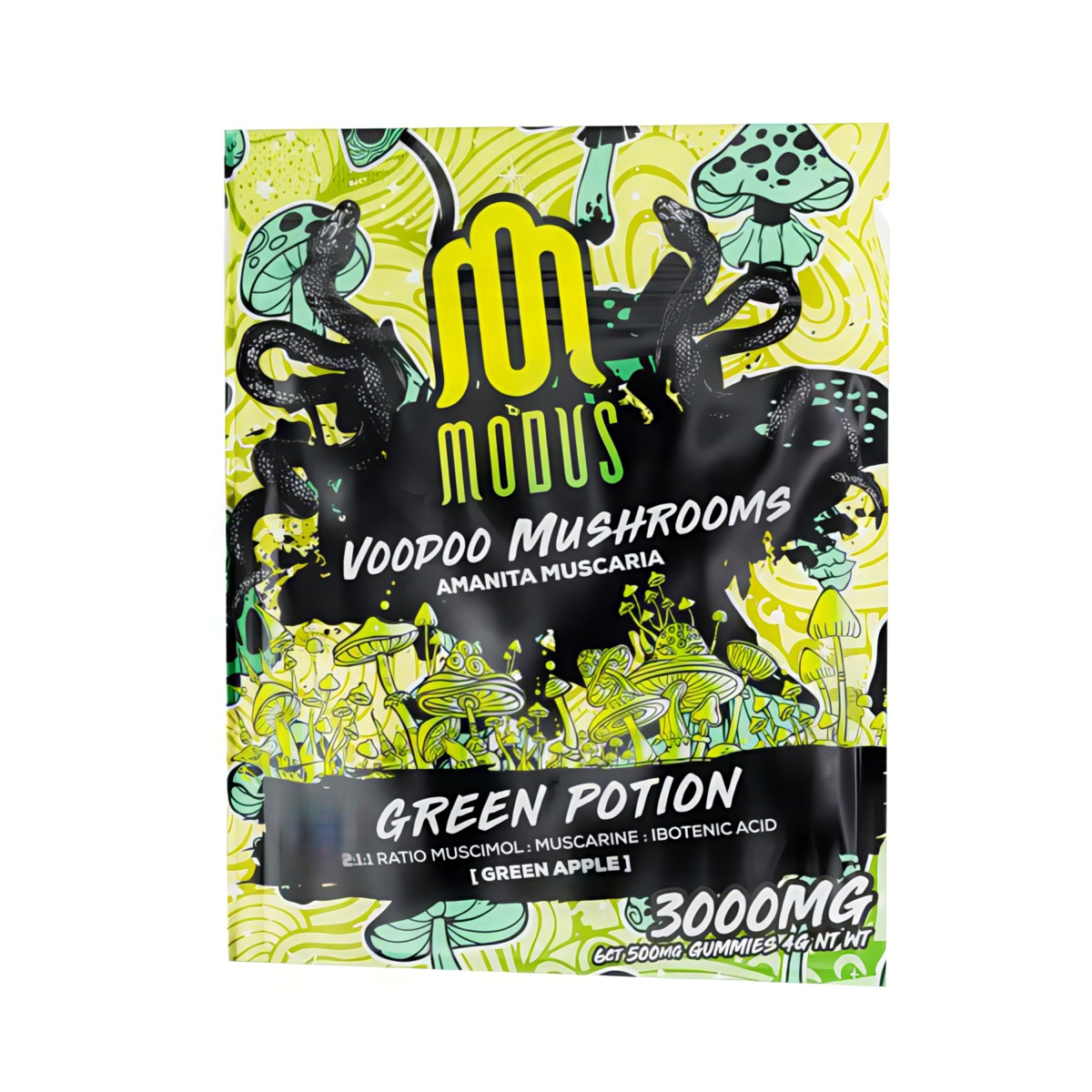 Modus Voodoo Mushroom Gummies 3000mg - Green Potion