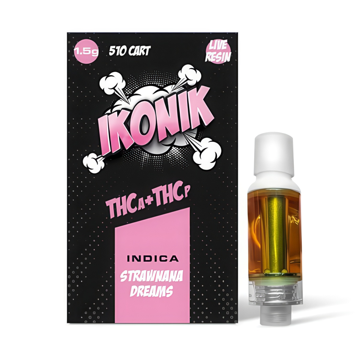 IKONIK 1.5G THCp + THCa 510 Vape Cart - Strawnana Dreams