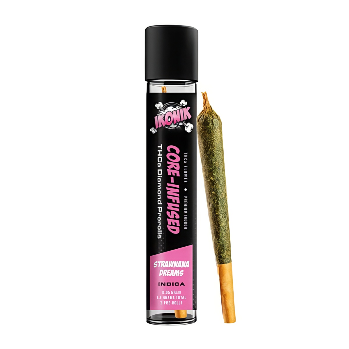 IKONIK THCa Core-Infused Pre-Rolls 2-pack - Strawnana Dreams