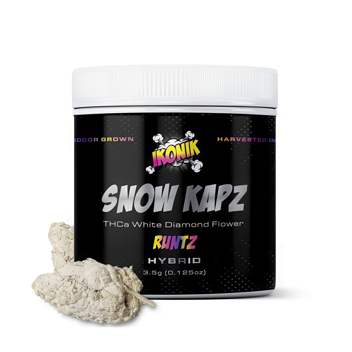 IKONIK SnowKapz THCa White Diamond Flower 3.5g Jar - Runtz