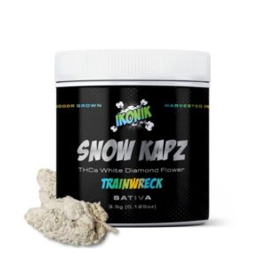 IKONIK SnowKapz THCa White Diamond Flower 3.5g Jar Trainwreck