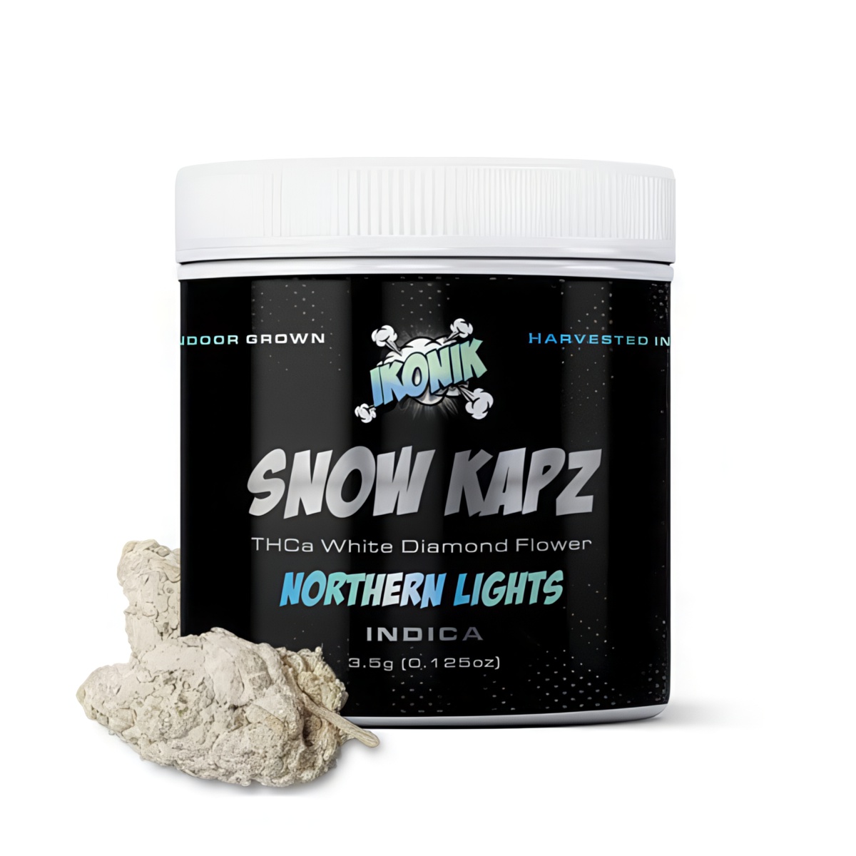 IKONIK SnowKapz THCa White Diamond Flower 3.5g Jar - Northern Lights