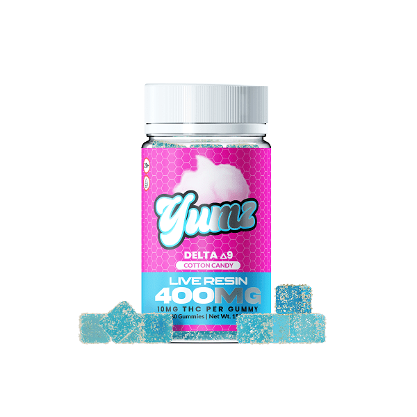 Yumz Cotton Candy 400mg Delta 9 THC Gummies