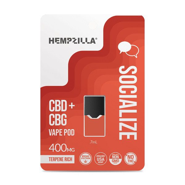 Socialize CBD + CBG Juul Compatible Vape Pod 400mg