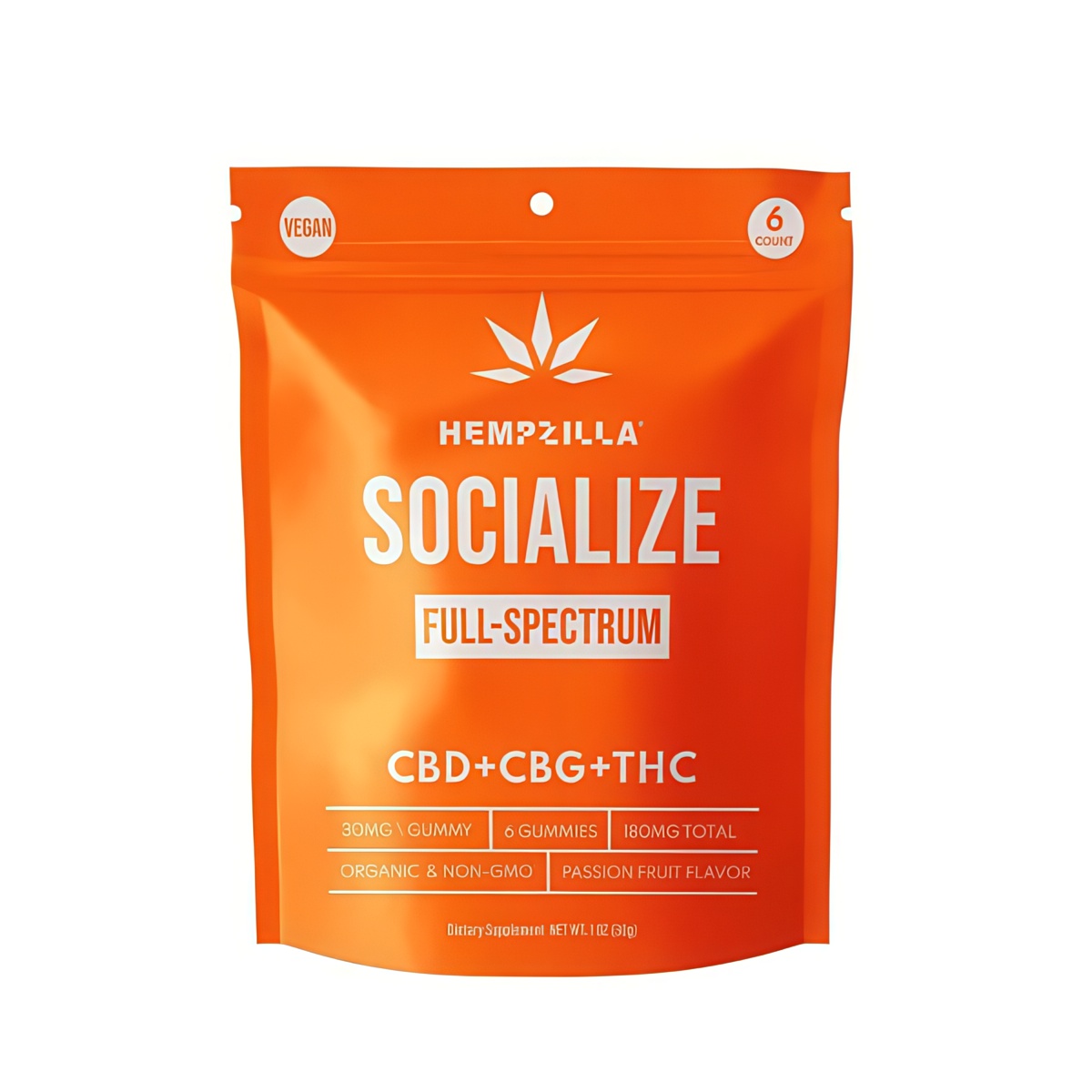Hempzilla CBD Full-Spectrum Vegan Gummies 6ct - Socialize