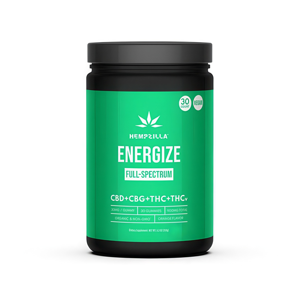 Hempzilla CBD Full-Spectrum Vegan Gummies 30ct - Energize