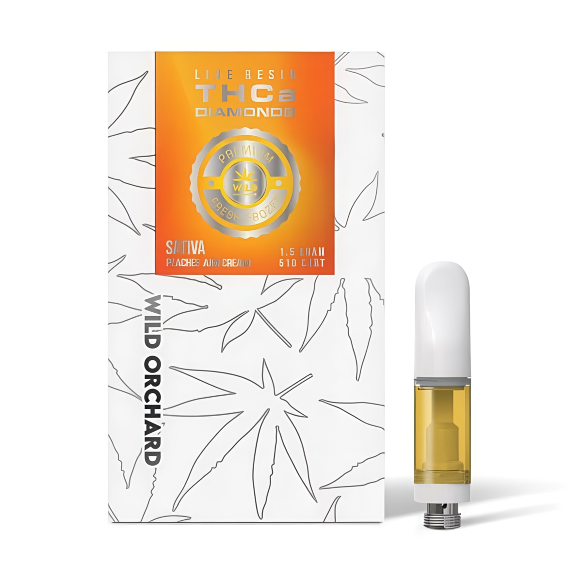 Wild Orchard Live Resin THCa Diamond 1.5G 510 Cart - Peaches and Cream