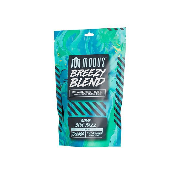 Modus Breezy Blend Gummies 7500mg - 20ct - Sour Blue Razz