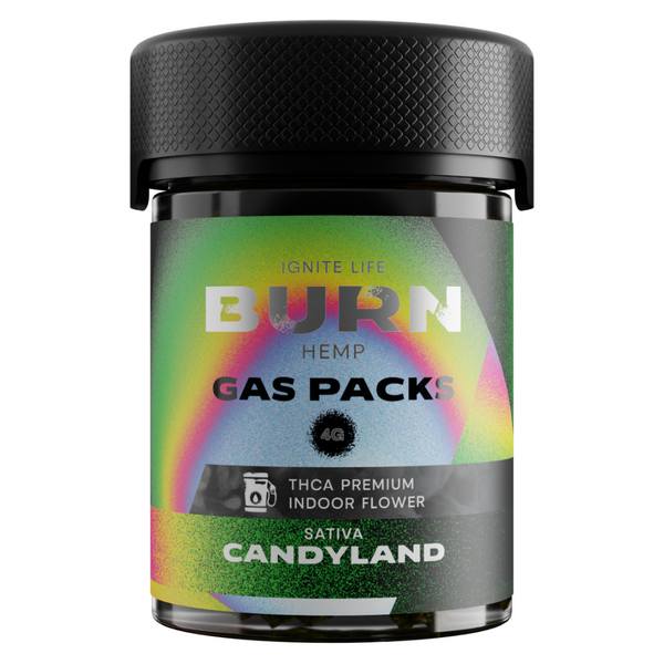 Burn Hemp THC-A Gas Packs Flower 4G Strain: Candyland (Sativa)