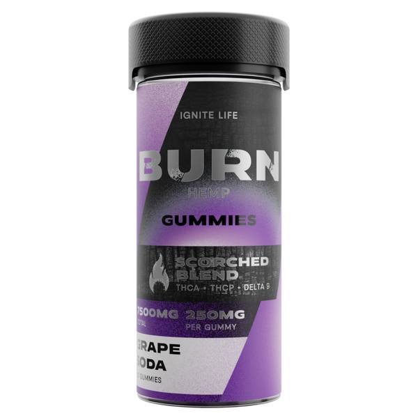 Burn Hemp Scorched Blend Gummies 7500mg Flavor: Grape Soda