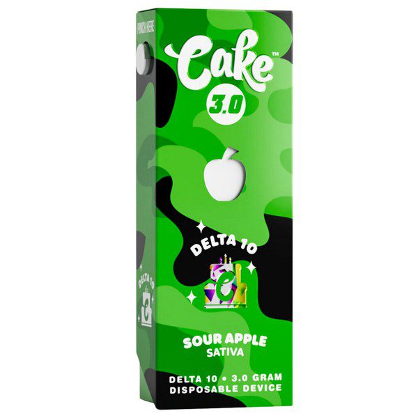 Cake Delta 10 Disposable 3G - Sour Apple (Sativa)