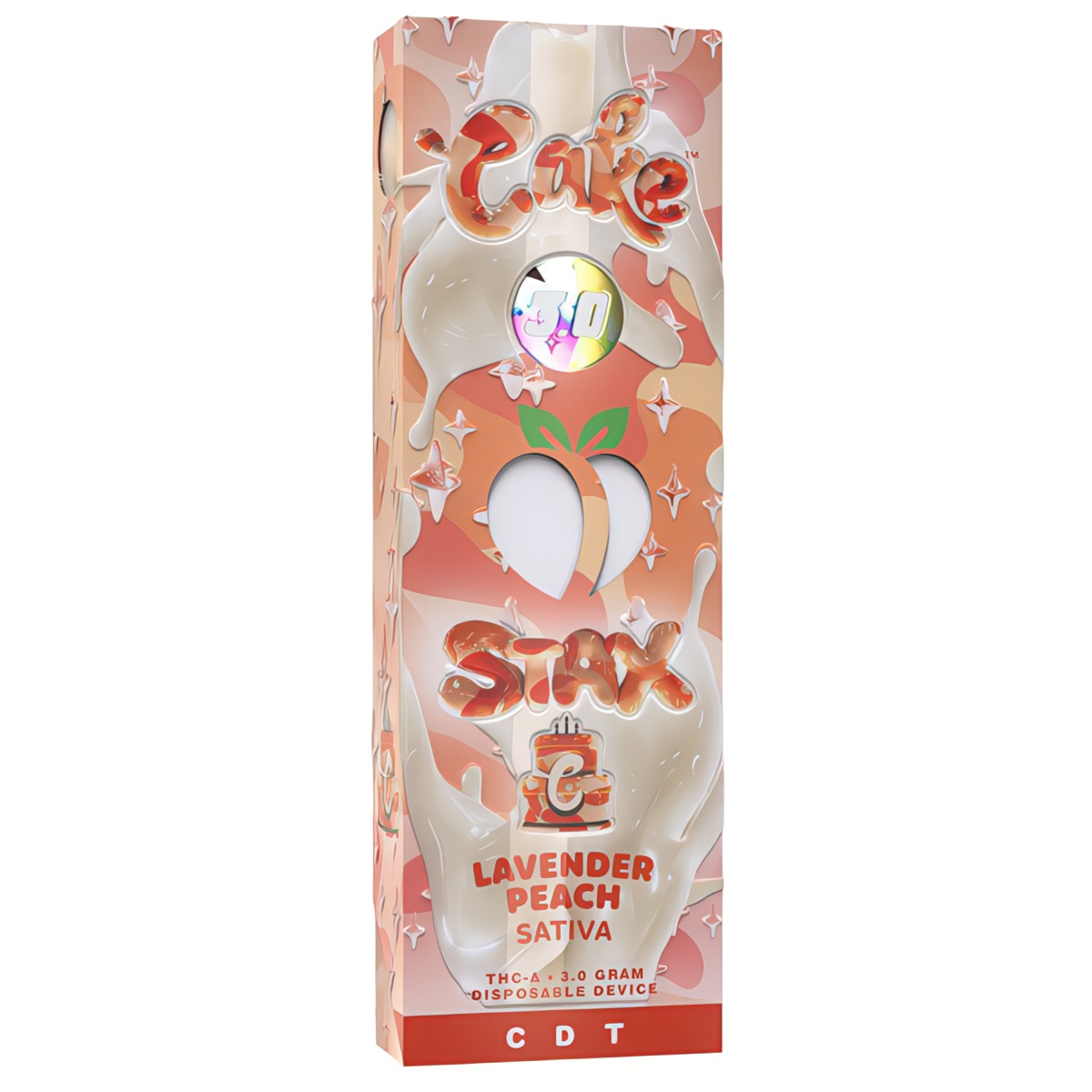 Cake Stax THC-A Disposable 3 Grams - Lavender Peach (Sativa)
