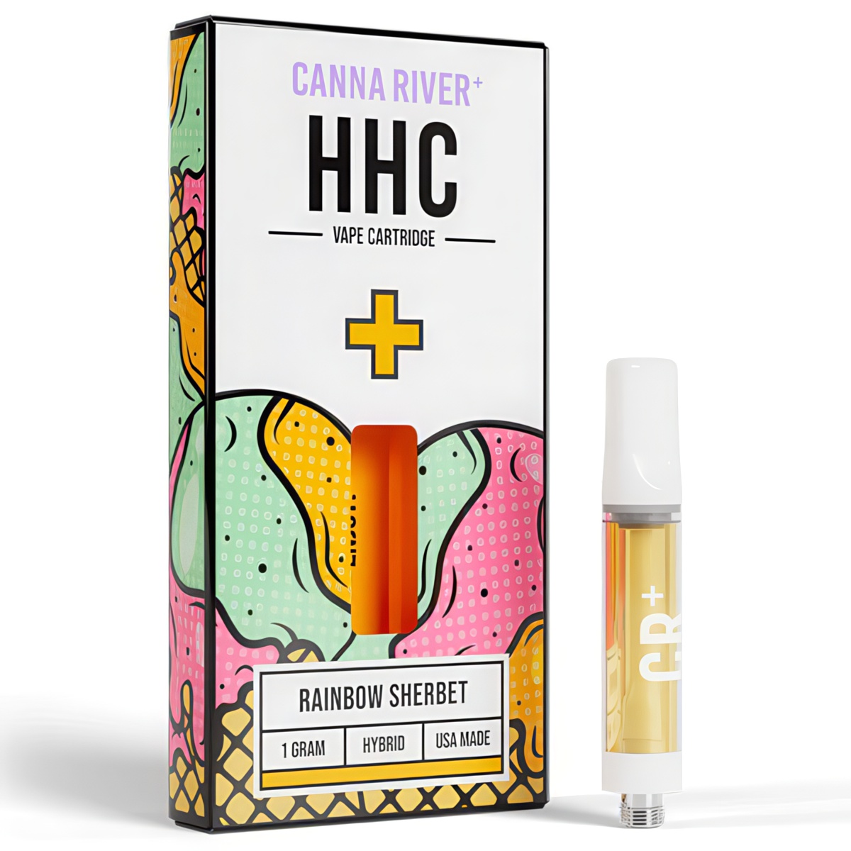 Canna River HHC Cartridge 1G: Rainbow Sherbet (Hybrid)