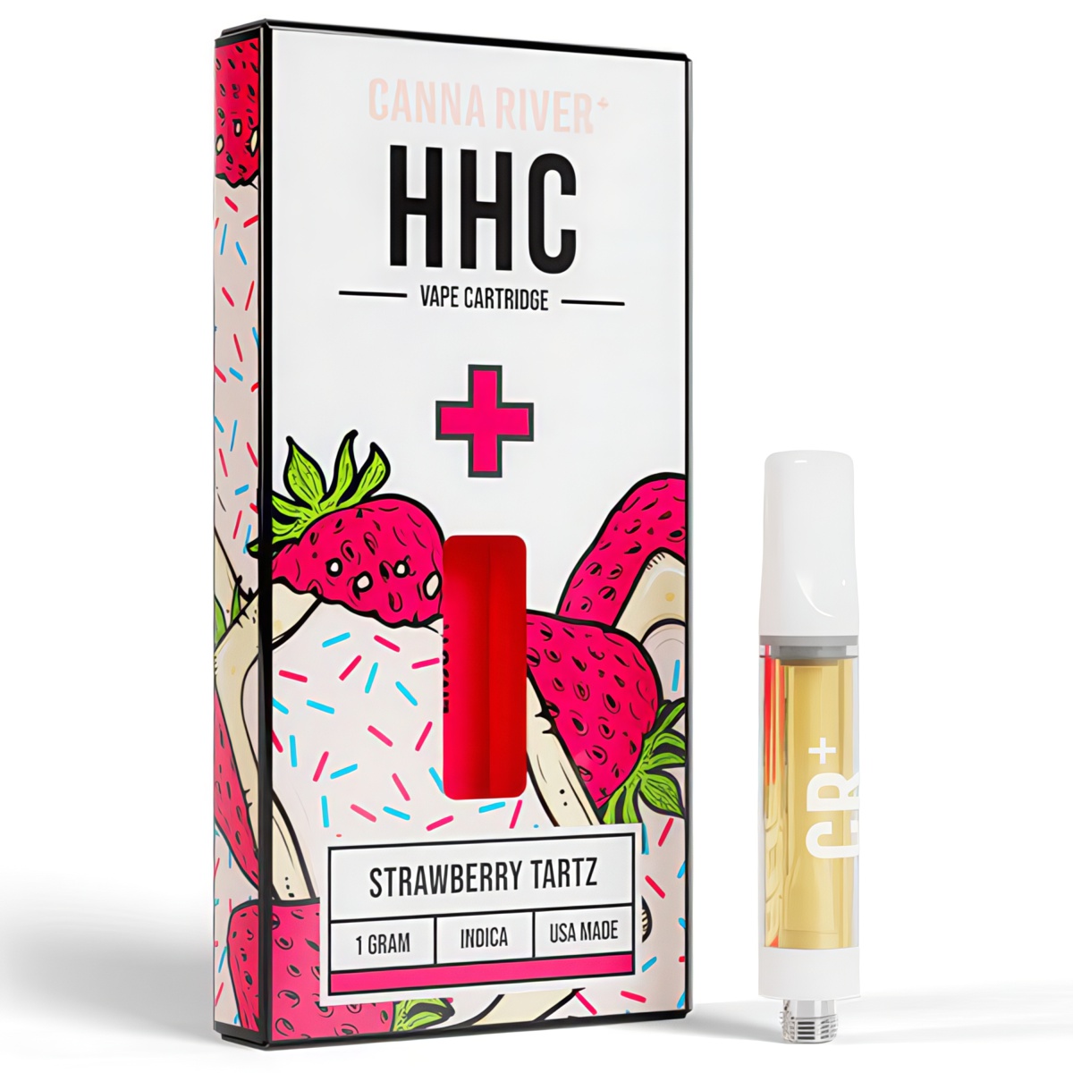 Canna River HHC Cartridge 1G: Strawberry Tartz (Indica)