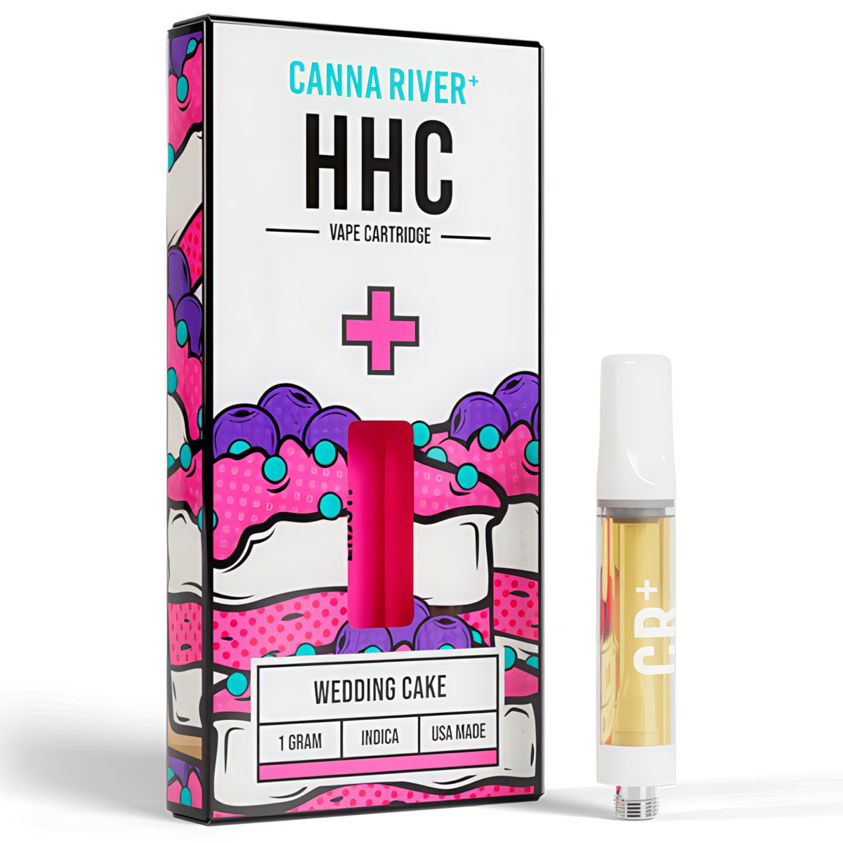 Canna River HHC Cartridge 1G: Wedding Cake (Indica)